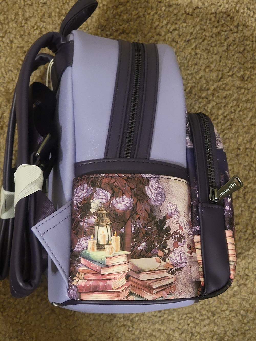 Loungefly Purple Dark Genre /Gothic Raven Mini Backpack NWT - Picture 3 of 5